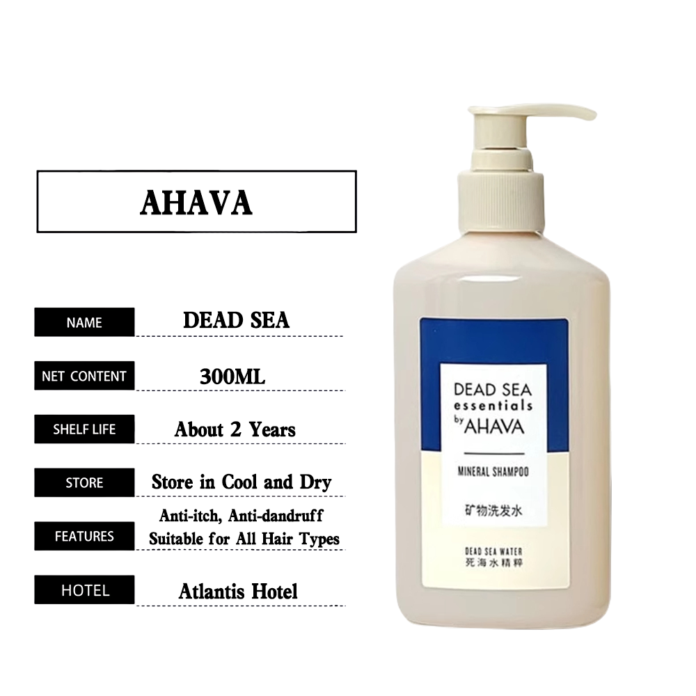 one bottle of ahava shampoo with its product description.