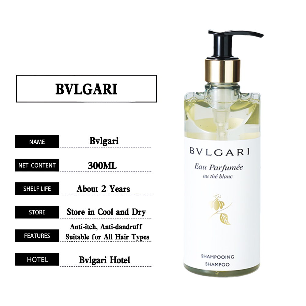 one bottle of bvlgari white tea shampoo and the features.