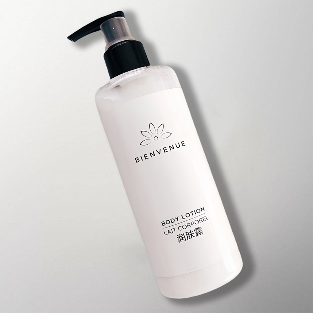 one bottle of BIENVENUE body lotion.