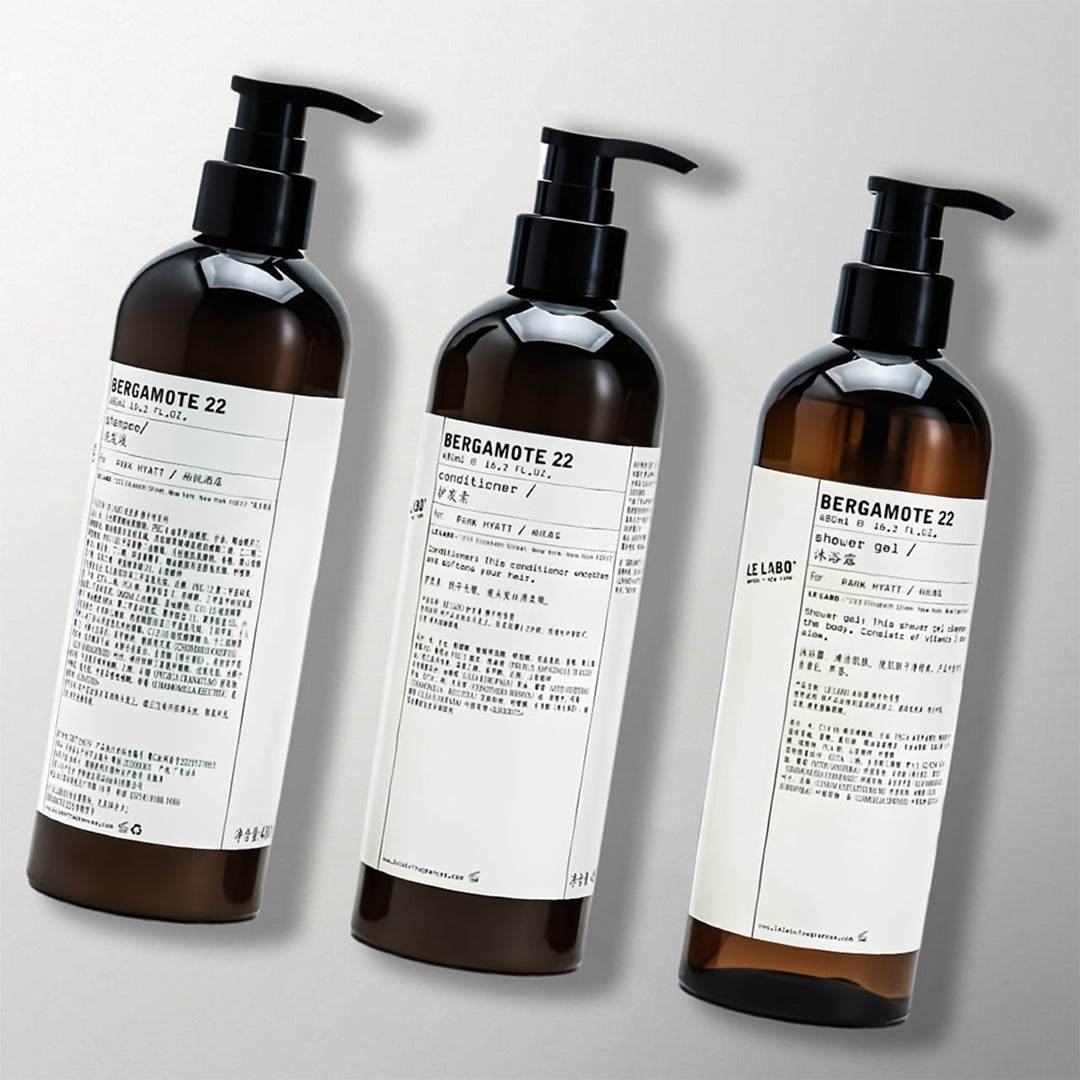 3 bottles of LE LABO BERGAMOTE 22 toiletries.